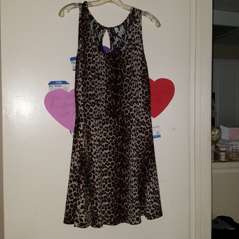 Animal print skater dress